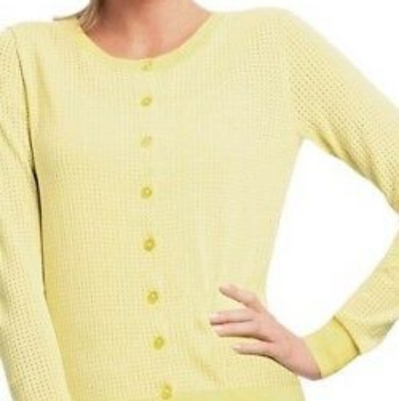 CAbi Sweaters - CAbi Daffodil Yellow Button Down Knit Cardigan